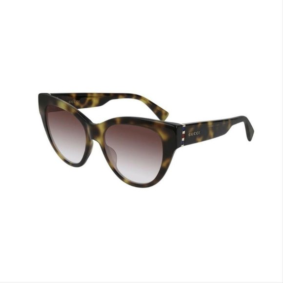 Gucci Accessories - Gucci Cat Eye women Sunglasses Havana Color Frame Red Gradient Lens GG0460S 004
